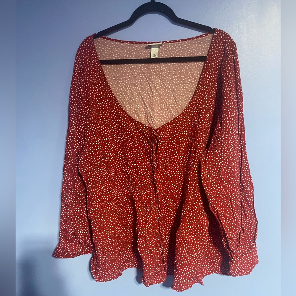 NWOT Ava & Viv L/S Shirt. 3X.